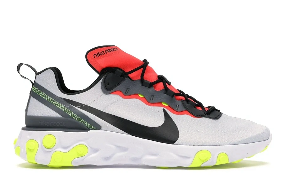 Фото № 1 с приближением к товару «‎Nike React Element 55 Pure Platinum Bright Crimson Volt»