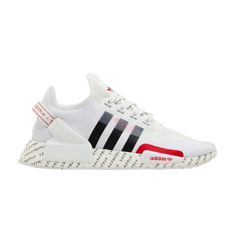 Фото № 1 с приближением к товару «‎adidas NMD_R1 V2 Japanese Print - White Red (ID2853)»