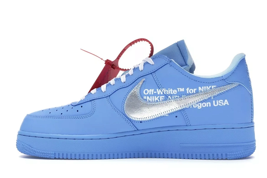 Фото № 2 с приближением к товару «‎Nike Air Force 1 Low Off-White MCA University Blue»