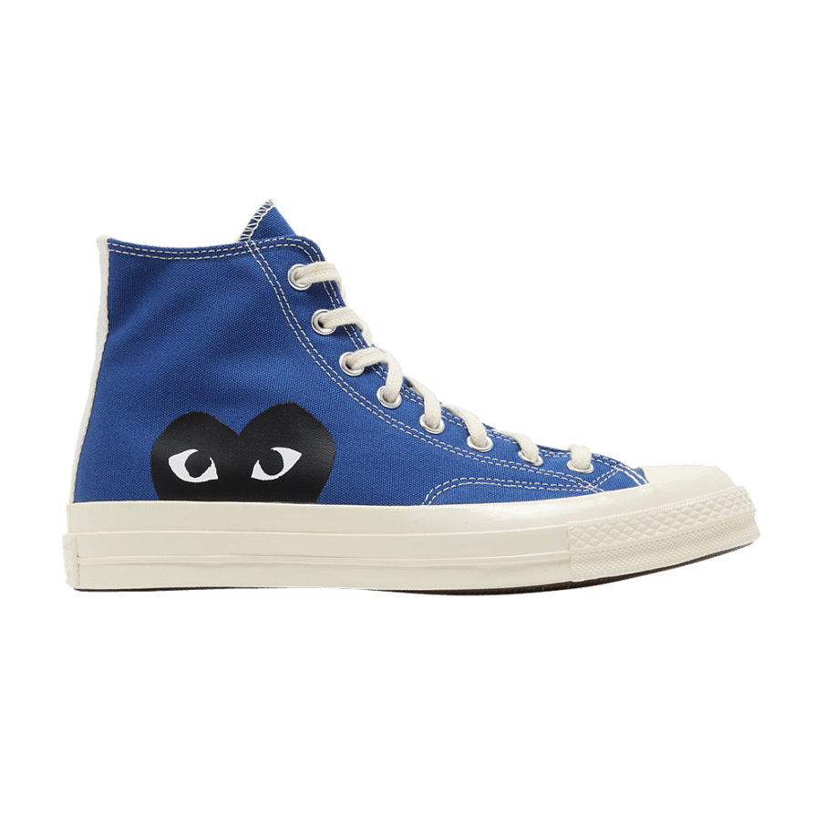 Фото № 1 с приближением к товару «‎Comme des Garçons PLAY x Converse Chuck 70 High Blue Quartz»