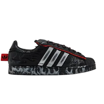 Hellstar x adidas Superstar 2 Black Flame