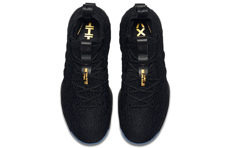 Фото № 4 с приближением к товару «‎ Nike Lebron 15 Basketball shoes Black Metallic Gold»