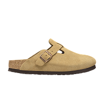 Фото № 1 с приближением к товару «‎Birkenstock Women's Boston Suede Leather Latte Cream»
