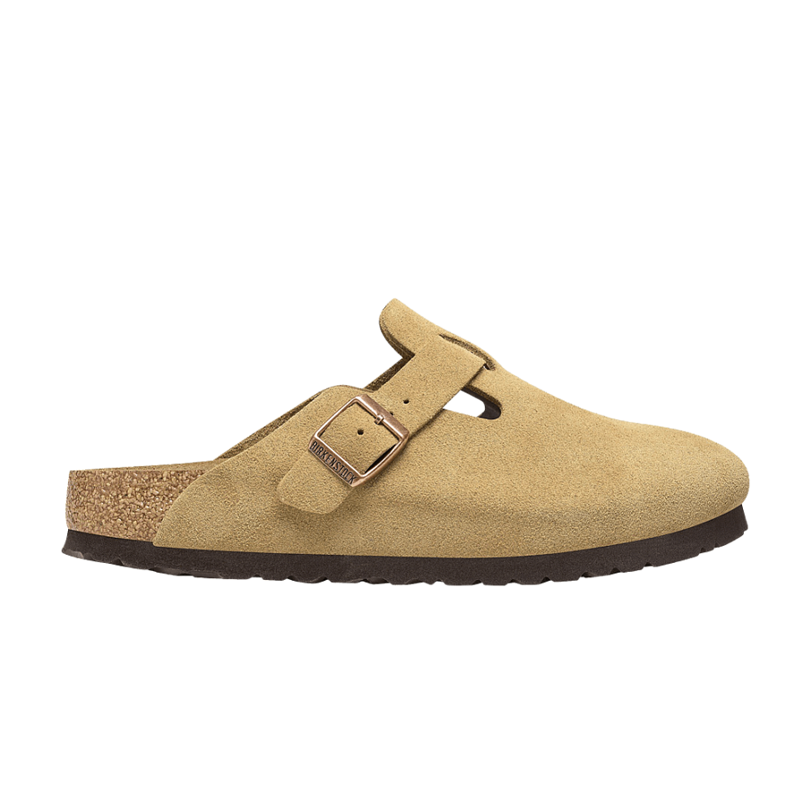 Фото № 1 с приближением к товару «‎Birkenstock Women's Boston Suede Leather Latte Cream»