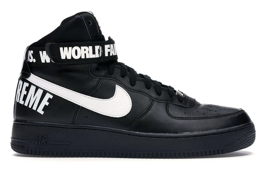 Фото № 1 с приближением к товару «‎Nike Air Force 1 High Supreme World Famous Black»