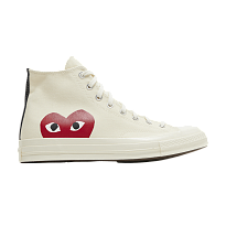 Фото № 1 с приближением к товару «‎Comme des Garçons Play x Converse Chuck 70 High Milk»