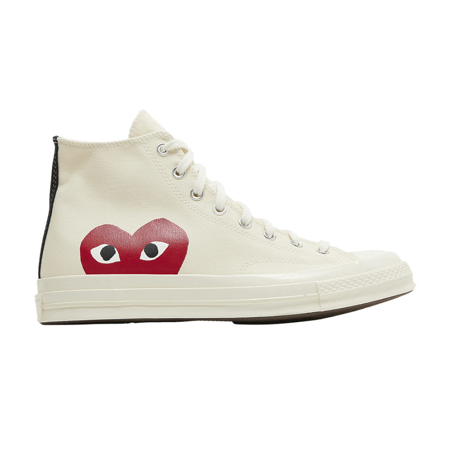Фото № 1 с приближением к товару «‎Comme des Garçons Play x Converse Chuck 70 High Milk»