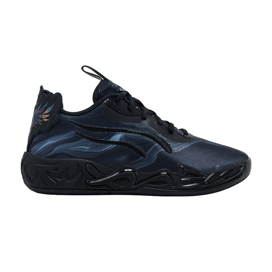 Фото № 1 с приближением к товару «‎Puma MB.04 Lo Team Big Kid Black Dark Amethyst (312177-01)»