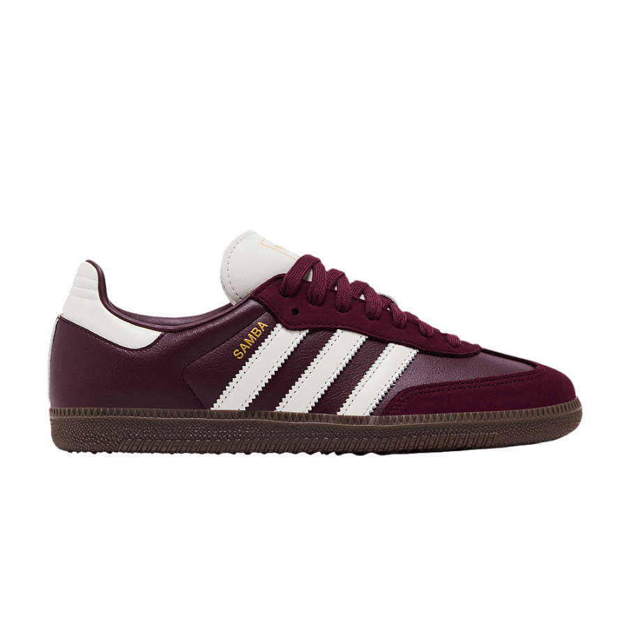 Фото № 1 с приближением к товару «‎adidas Women's Samba OG Maroon Off White Gum»