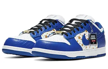 Supreme x Nike SB Dunk Low WhiteGoldBlue - 5