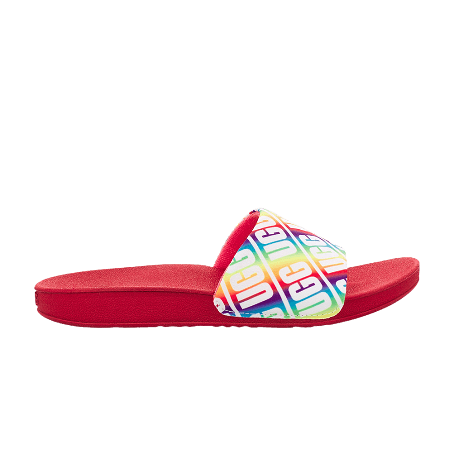 Фото № 1 с приближением к товару «‎UGG Beach Slide Kids Repeat Graphic - Rainbow»