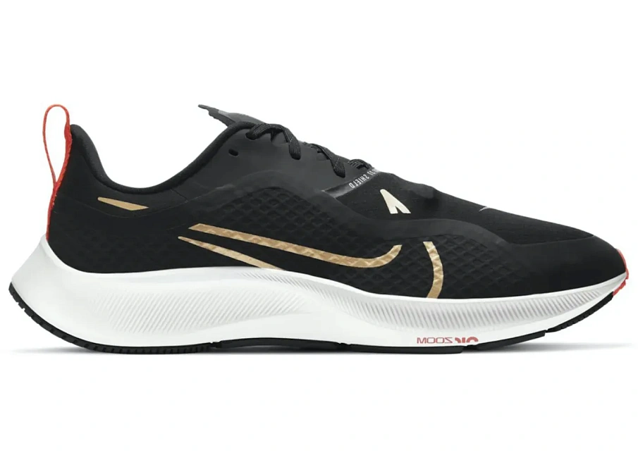 Фото № 1 с приближением к товару «‎Nike Air Zoom Pegasus 37 Shield Black Gold»