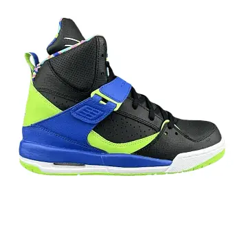Air Jordan Flight 45 High GS Black Royal Lime - 1