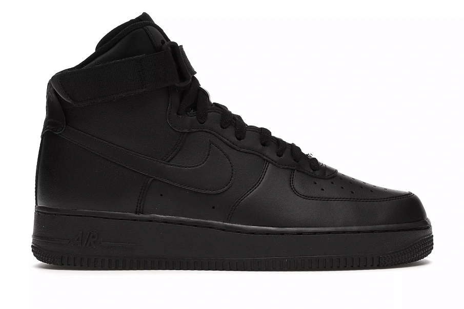Фото № 1 с приближением к товару «‎Nike Air Force 1 High Triple Black (2017/2020)»