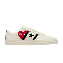 Фото № 1 с приближением к товару «‎Comme des Garçons PLAY x Converse One Star Academy Pro Milk Black (A09878C)»