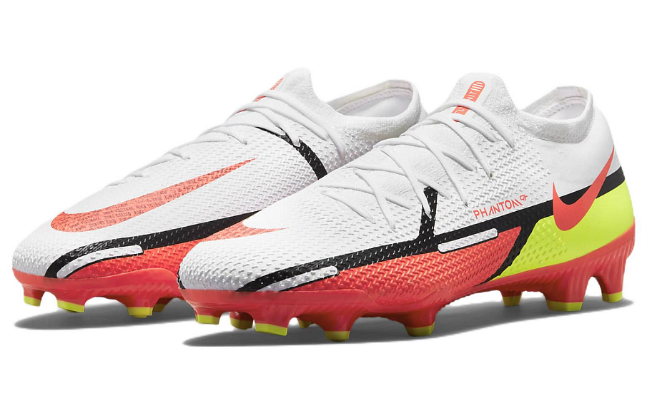 Фото № 3 с приближением к товару «‎Nike Phantom GT2 Pro FG Soccer Shoes WhiteOrange»