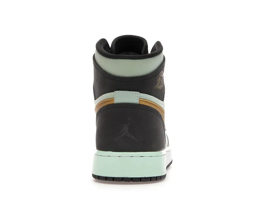Фото № 4 с приближением к товару «‎Jordan 1 Retro High Mint Foam Anthracite Metallic Gold »
