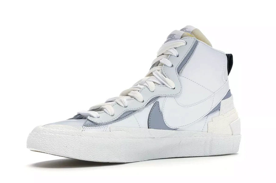 Фото № 4 с приближением к товару «‎Nike Blazer Mid sacai White Grey»