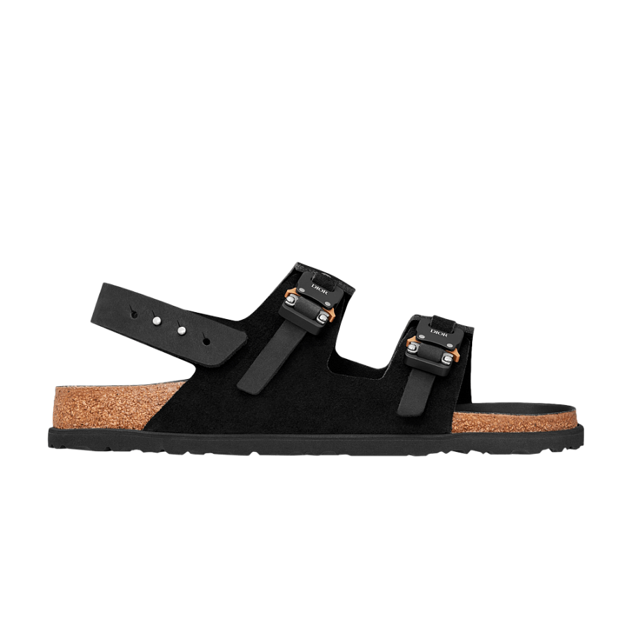 Фото № 1 с приближением к товару «‎Dior x Birkenstock Milano Sandal Black»