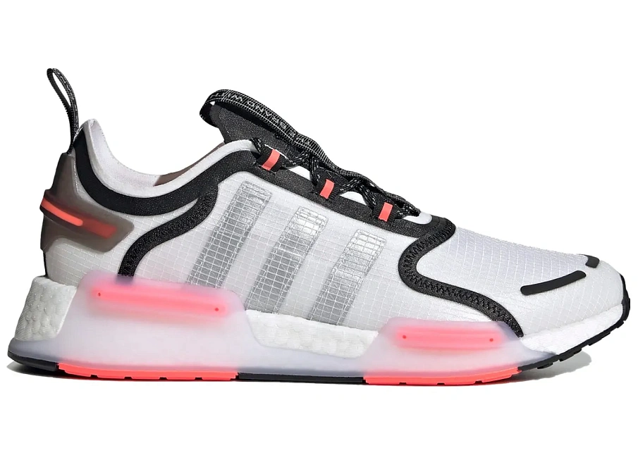 Фото № 1 с приближением к товару «‎adidas NMD R1 V3 White Matte Silver Crimson»