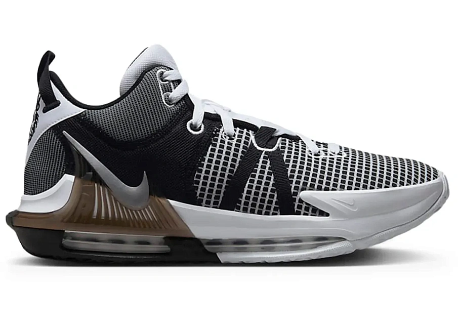 Фото № 1 с приближением к товару «‎Nike LeBron Witness 7 White Black Metallic Silver»