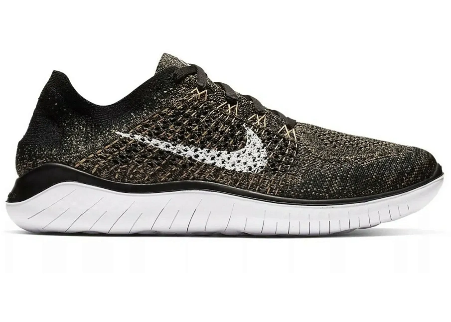 Фото № 1 с приближением к товару «‎Nike Free RN 2018 Flyknit Black Club Gold»