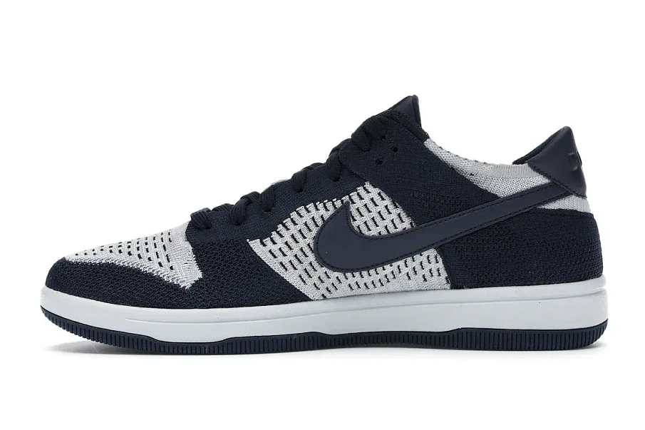 Фото № 3 с приближением к товару «‎Nike Dunk Low Flyknit College Navy Pure Platinum»