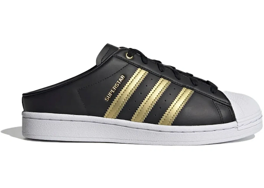 Фото № 1 с приближением к товару «‎adidas Superstar Mule Black Gold Metallic »