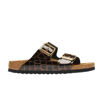 Birkenstock Women's Arizona Emboss Leather Sandal Black - 1