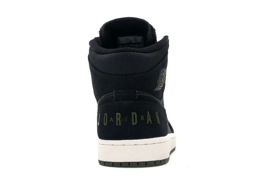 Фото № 4 с приближением к товару «‎Jordan 1 Mid Black Olive Canvas»