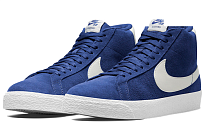 Фото № 3 с приближением к товару «‎Nike SB Blazer Mid-Top Sneakers BlueWhite»