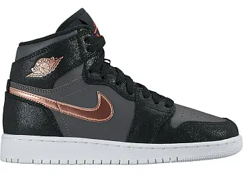 Jordan 1 Retro High Black Metallic Red Bronze Dark Grey (705300-006)