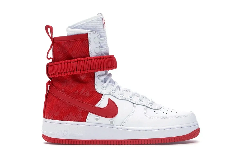 Фото № 1 с приближением к товару «‎Nike SF Air Force 1 High White University Red»
