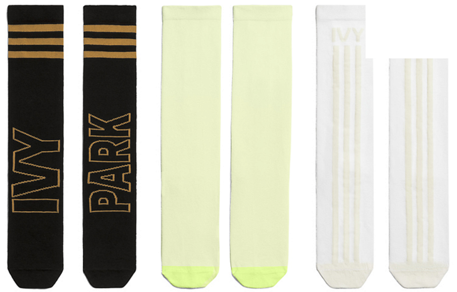 Фото № 1 с приближением к товару «‎adidas x IVY PARK Logo Printing Socks 3 Packs BlackYellowWhite»