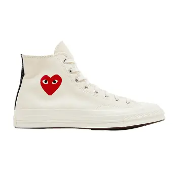 Comme des Garçons PLAY x Converse Chuck 70 High Single Heart - Milk - 1