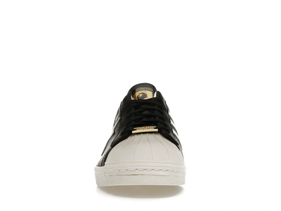Фото № 2 с приближением к товару «‎adidas Superstar 80s Bape Black White Gold (2022)»