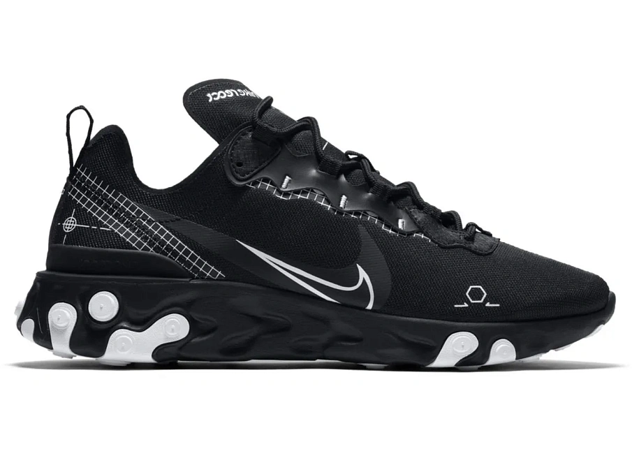 Фото № 1 с приближением к товару «‎Nike React Element 55 Reverse Schematic Black»