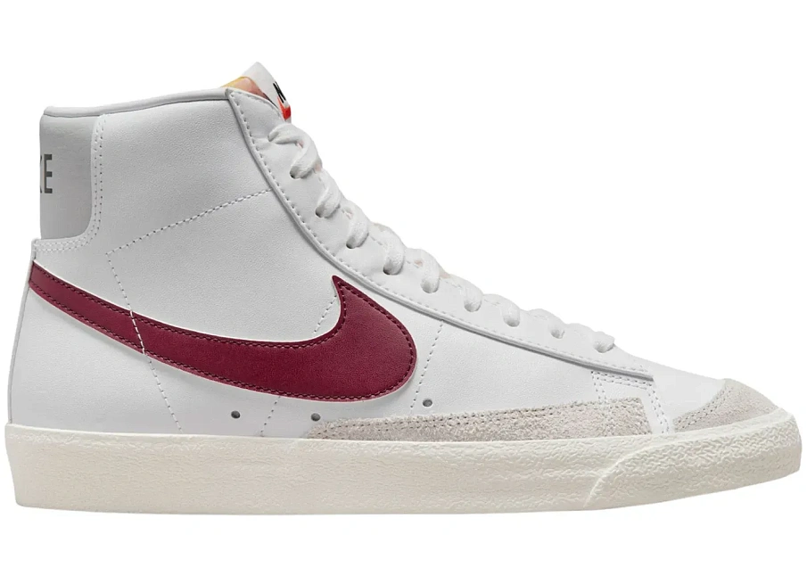 Фото № 1 с приближением к товару «‎Nike Blazer Mid 77 Vintage White Dark Beetroot Grey Fog Black»