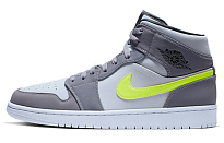 Фото № 1 с приближением к товару «‎Nike Air Jordan 1 Mid Neon Basketball shoes Yellow Grey»