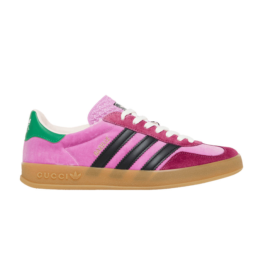 Фото № 1 с приближением к товару «‎Gucci x adidas Gazelle Pink Velvet»