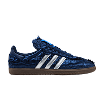 Фото № 1 с приближением к товару «‎Caroline Hu x adidas Samba OG Satin Pack - Dark Blue»