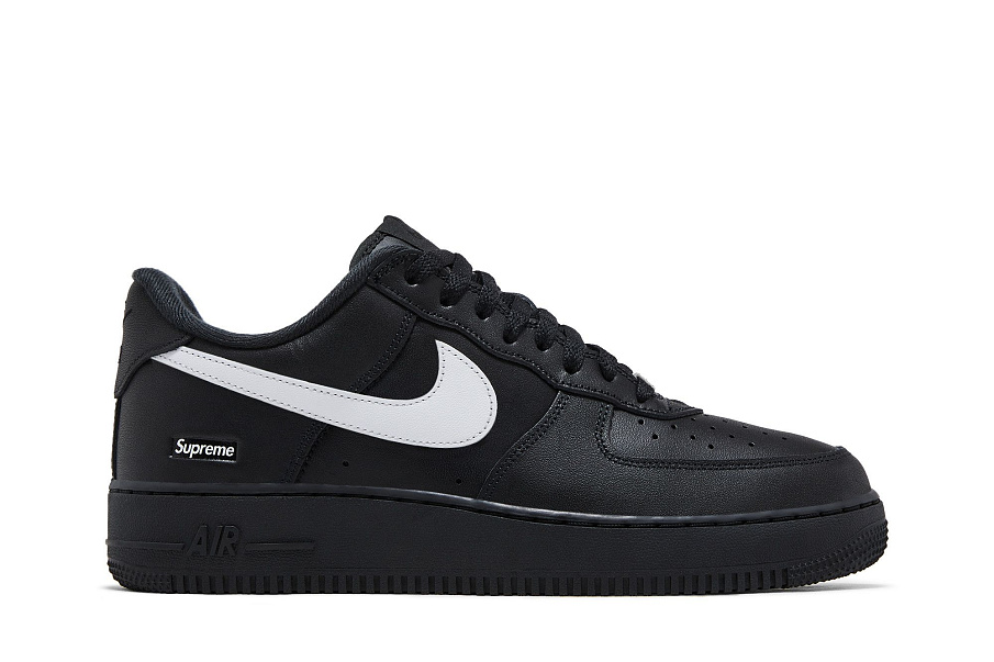 Фото № 2 с приближением к товару «‎Supreme x Nike Air Force 1 Low Box Logo - Black White»