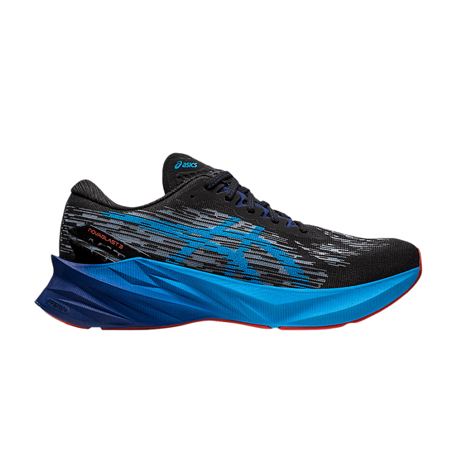 Фото № 1 с приближением к товару «‎ASICS Novablast 3 Black Island Blue (1011B458-004)»