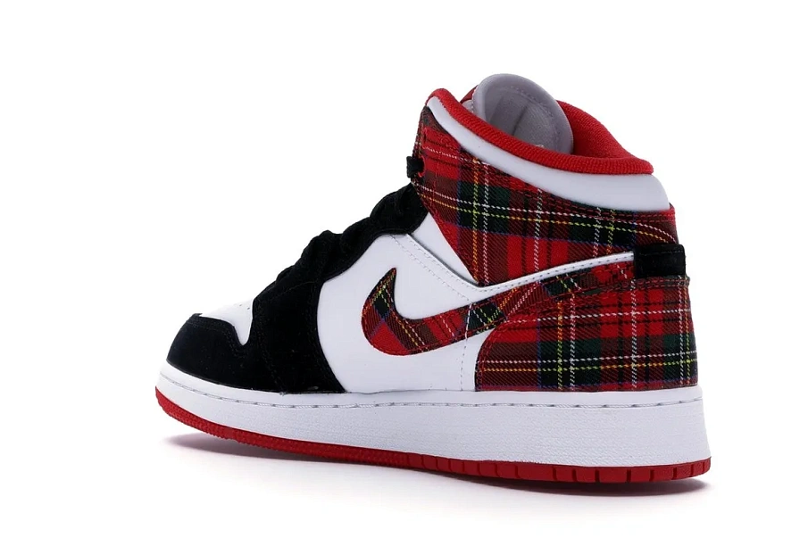 Фото № 5 с приближением к товару «‎Jordan 1 Mid White Plaid »
