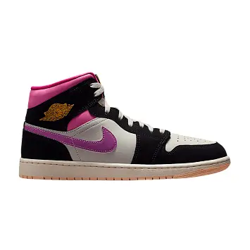 Air Jordan 1 Mid SE Black Sail Pinksickle - 1
