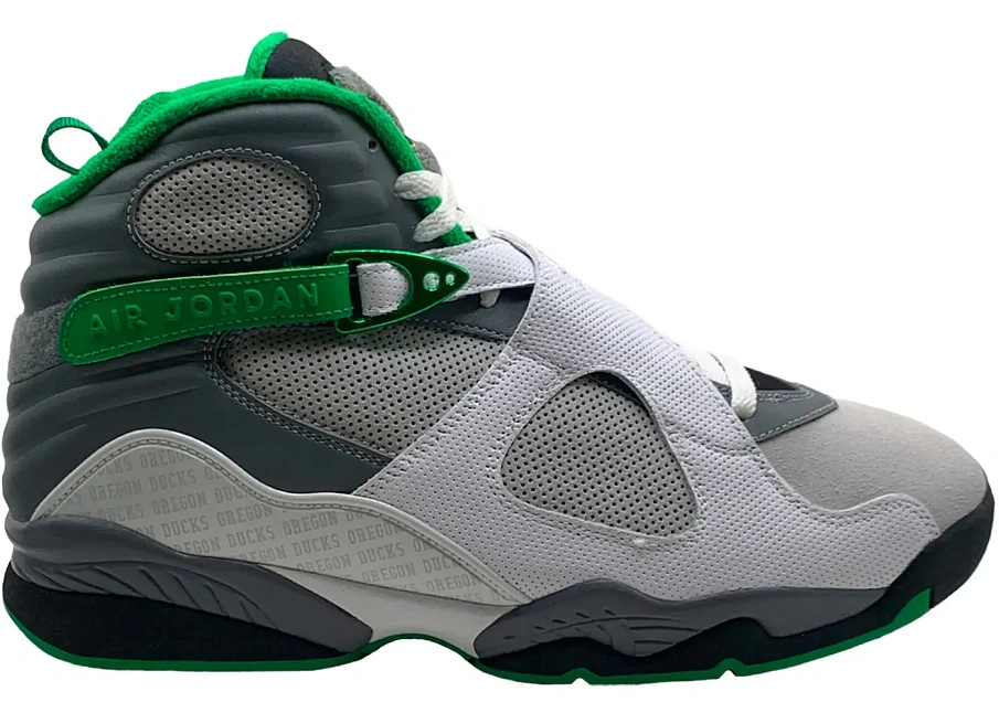 Фото № 1 с приближением к товару «‎Jordan 8 Retro University of Oregon PE Pure Platinum»