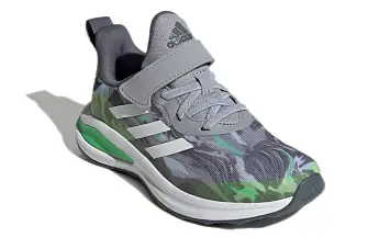 adidas Fortarun Elastic Lace K Comfortable Wear Resistant Running Shoes K GreyGreen - 3