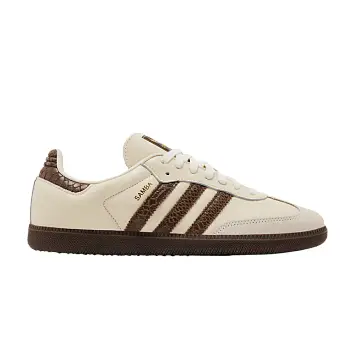 adidas Women's Samba OG Cream White Earth Strata Maroon - 1