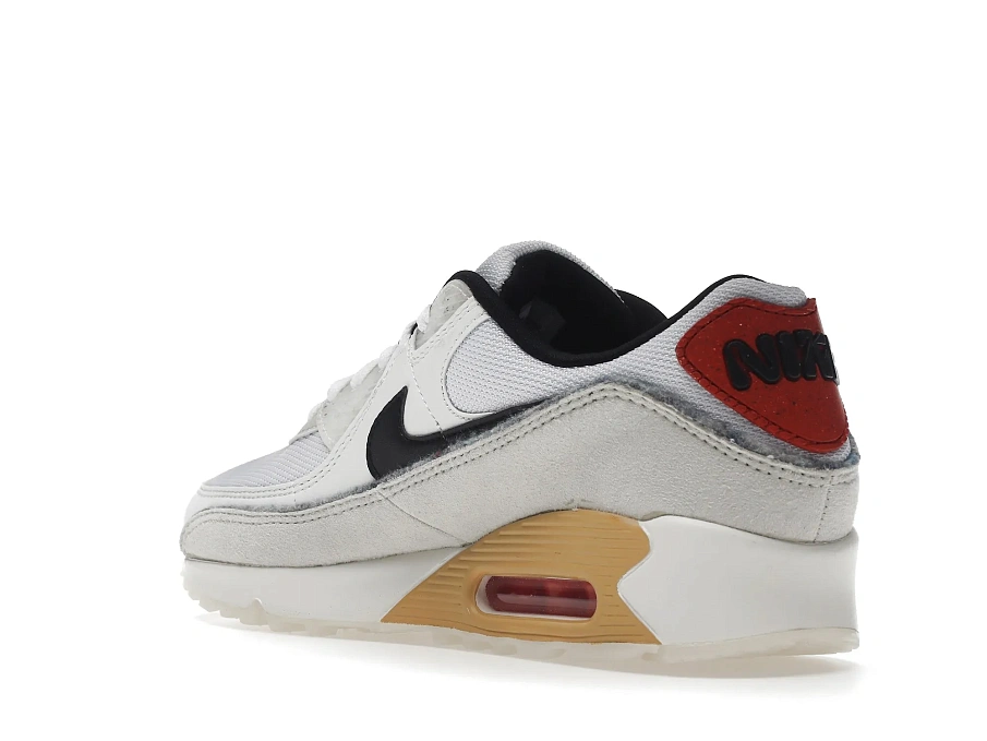 Фото № 6 с приближением к товару «‎Nike Air Max 90 SE Swoosh Fiber White»