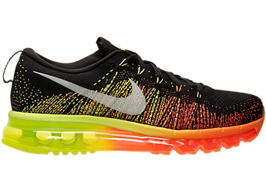 Фото № 1 с приближением к товару «‎Nike Flyknit Max Black Atomic Orange Volt»